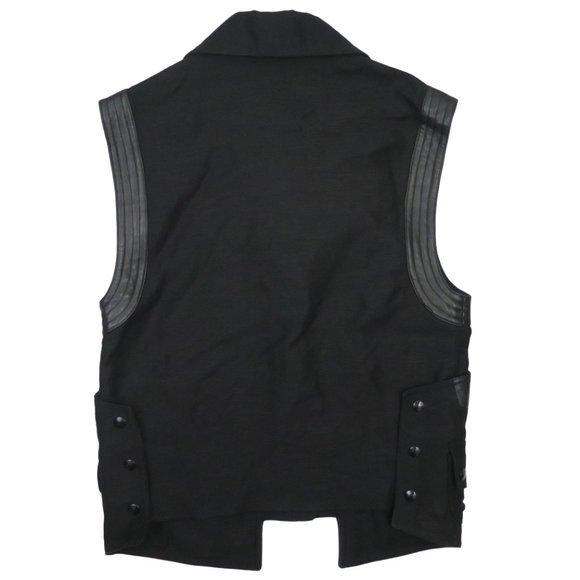 Sandro Linen Vest With Leather Detail Size 36 (S) - Picture 7 of 11